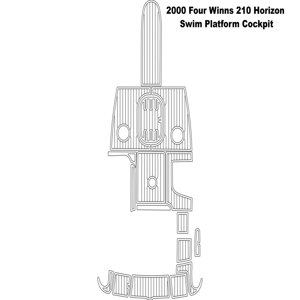2000 Four Winns 210 Horizon Swim Platform Cockpit Boat EVA Foam Teak Floor Pad