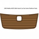 2009 Malibu MSP2 Swim Platform With Hatch Cutout Pad Boat EVA Foam Teak Floor