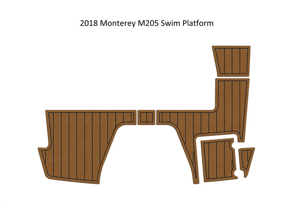 2018 Monterey M205 Swim Platfrom Step Pad Boat EVA Foam Faux Teak Deck Floor Mat