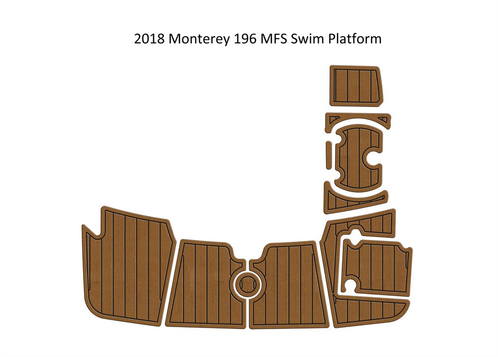 2018 Monterey 196 MFS Swim Platfrom Step Pad Boat EVA Foam Faux Teak Deck Floor