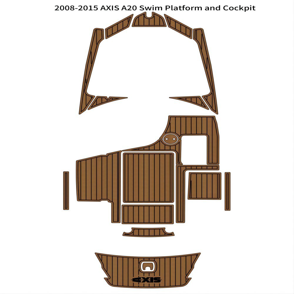 2008-2015 AXIS A20 Swim Platform Cockpit Pad Boat EVA Foam Teak Deck Floor Mat
