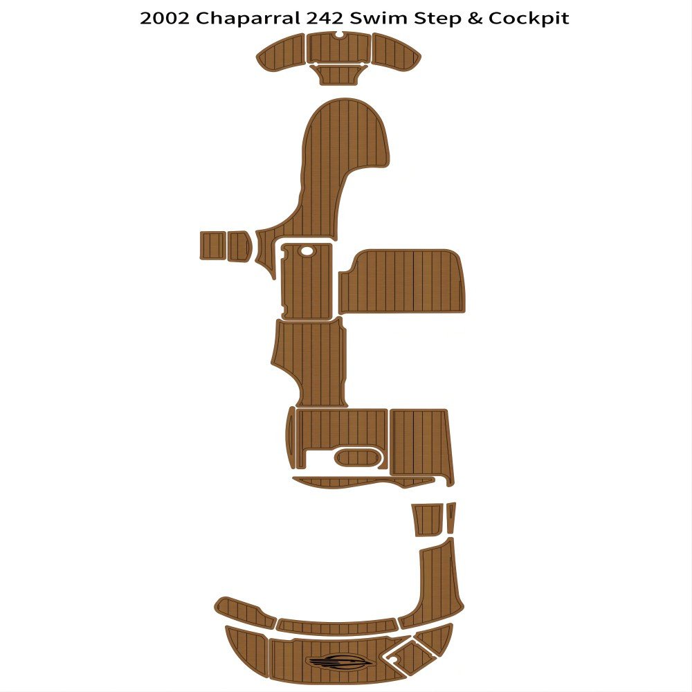 2002 Chaparral 242 Swim Step Platform Cockpit Boat EVA Foam Teak Deck Floor Pad