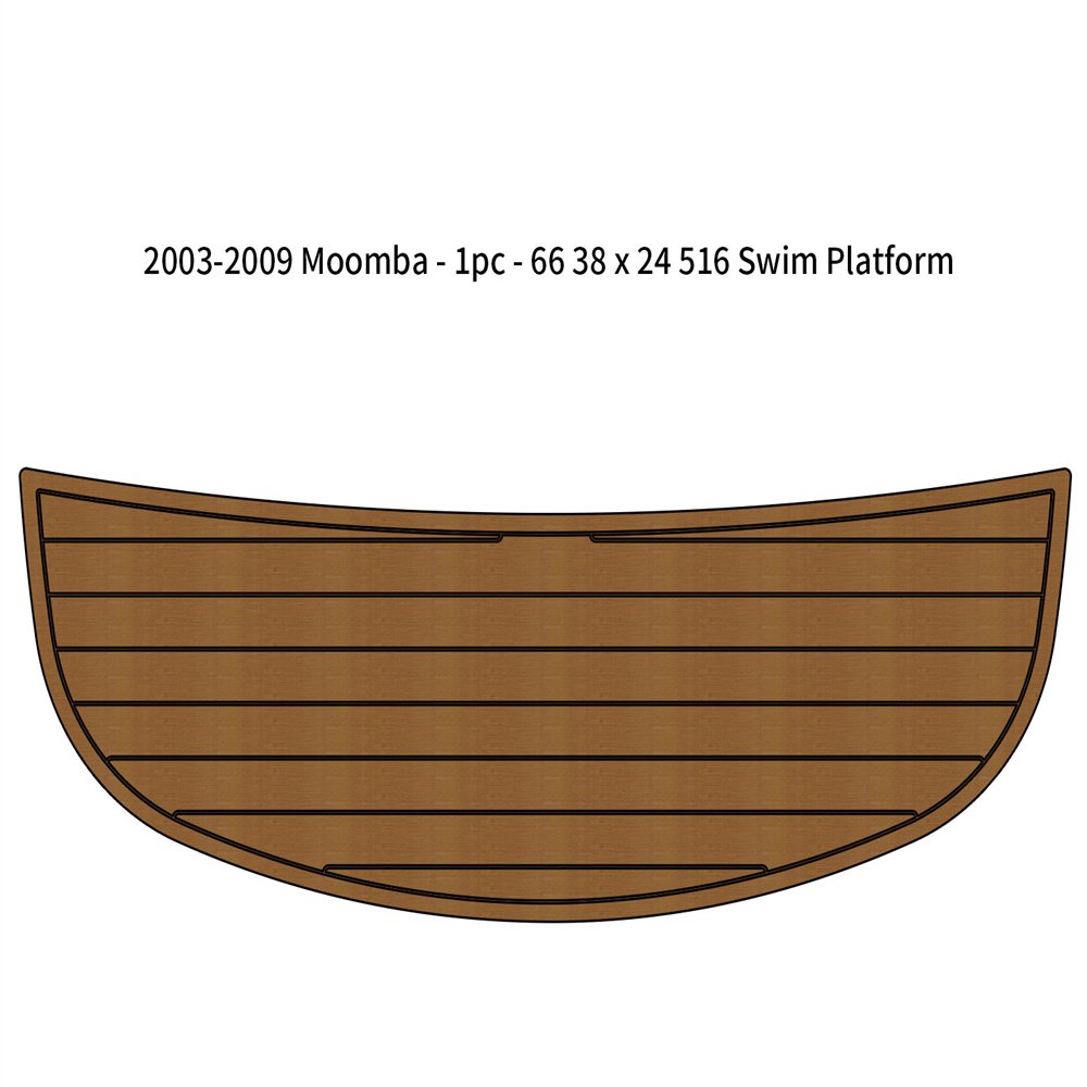 2003-2009 Moomba 1pc 66 3/8 x 24 5/16 Inch Swim Platform Boat EVA Teak Floor Pad