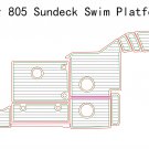 Quicksilver 805 Sundeck Swim Platform Cockpit Boat EVA Faux Teak Deck Floor Pad