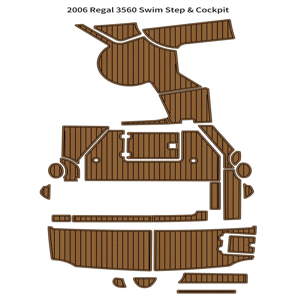 2006 Regal 3560 Swim Platform Cockpit Pad Boat EVA Foam Teak Deck Floor Mat