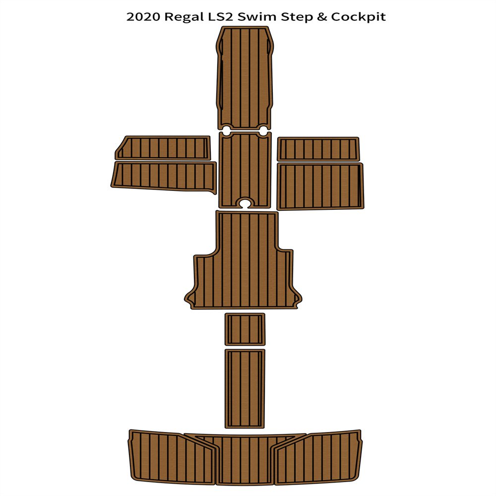 2020 Regal LS2 Swim Platform Step Pad Boat EVA Foam Faux Teak Deck Floor Mat