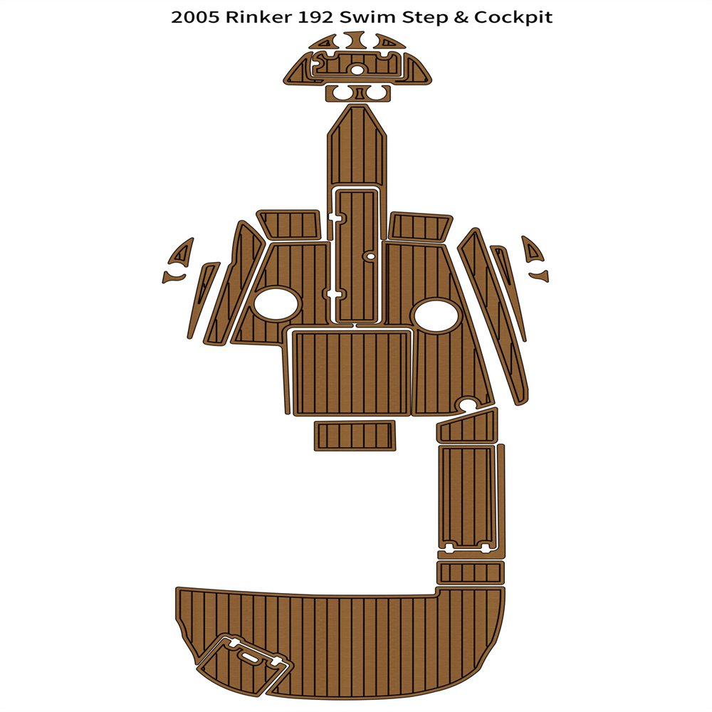 2005 Rinker 192 Swim Platform Cockpit Pad Boat EVA Foam Faux Teak Deck Floor Mat