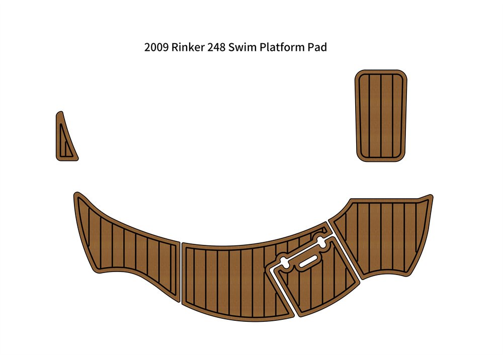 2009 Rinker 248 Swim Platform Step Pad Boat EVA Foam Faux Teak Deck Floor Mat