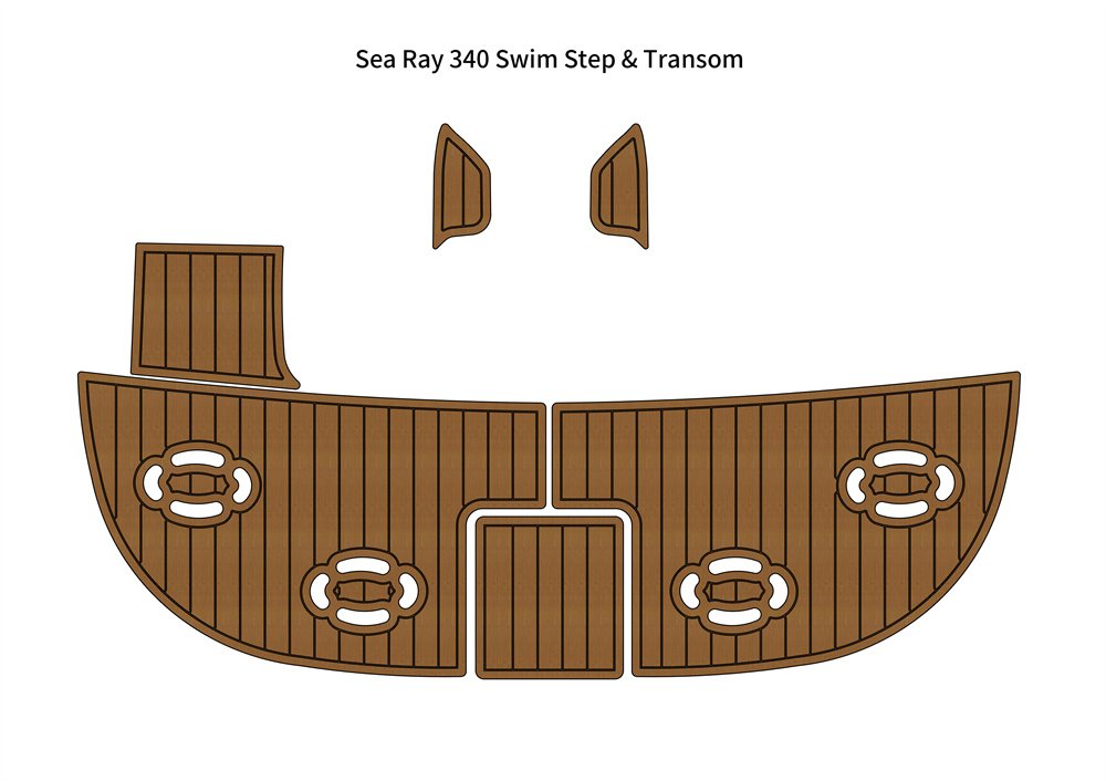 Sea Ray 340 Swim Platform Transom Pad Boat EVA Foam Faux Teak Deck ...