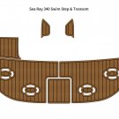 Sea Ray 340 Swim Platform Transom Pad Boat EVA Foam Faux Teak Deck Floor Mat