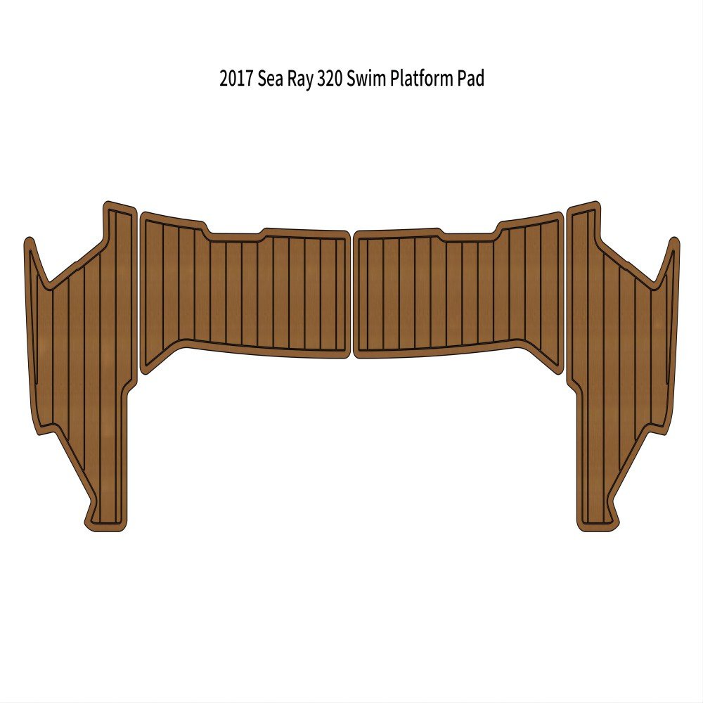 2017 Sea Ray 320 Swim Platform Pad Boat EVA Foam Faux Teak Deck Floor Mat