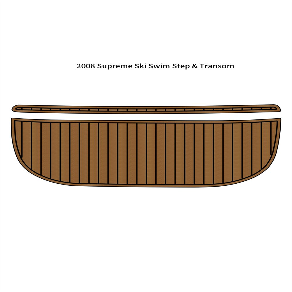 2008 Supreme Ski Swim Step Platform Transom Mat Boat EVA Teak Deck Flooring Pad