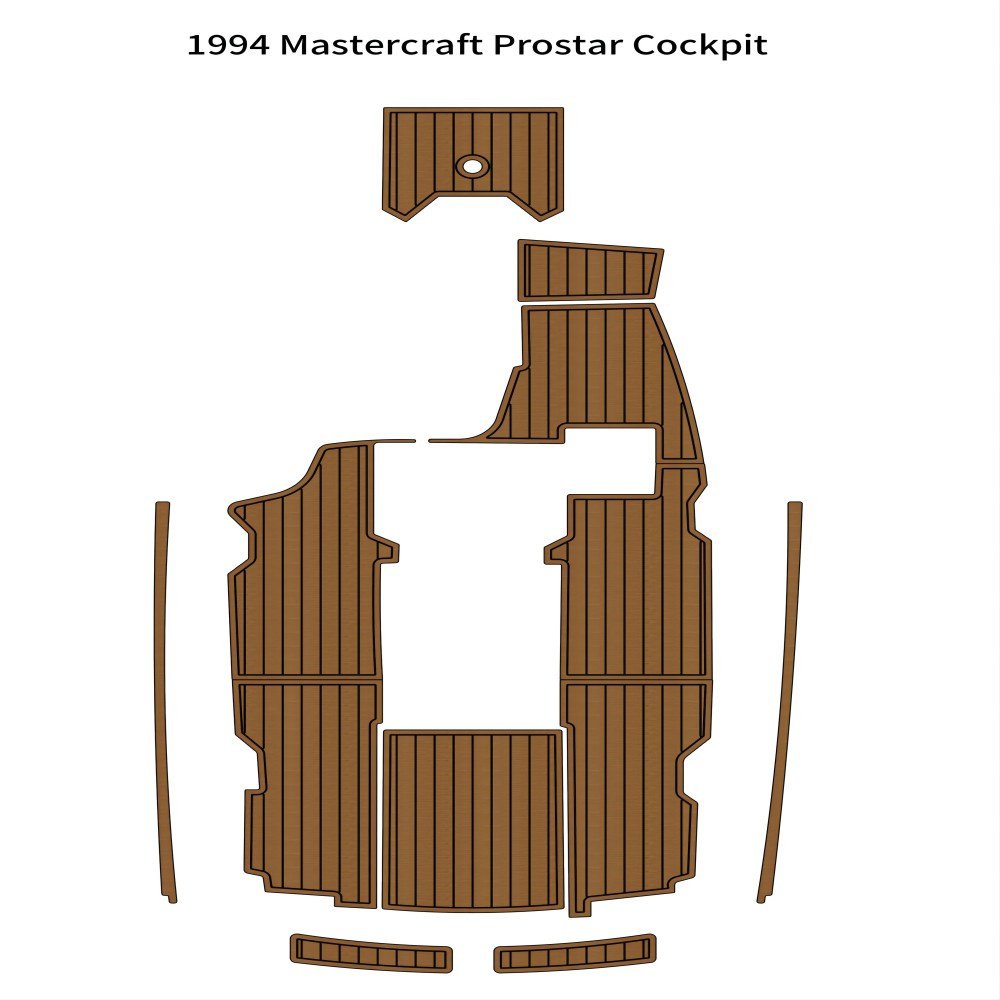 1994 Mastercraft Prostar Cockpit Pad Boat EVA Foam Faux Teak Deck Floor Mat