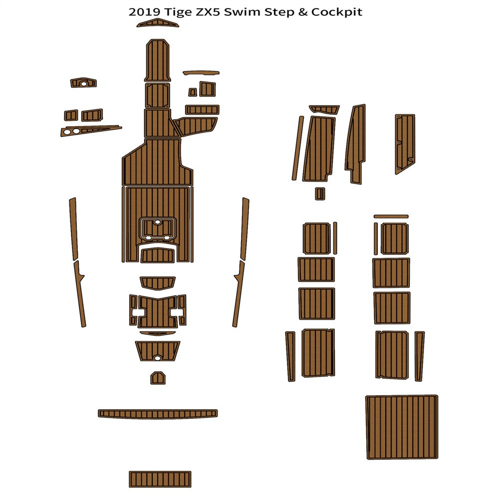 2019 Tige ZX5 Swim Step Cockpit Storage Mat Boat EVA Foam Teak Deck Flooring Pad