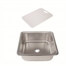 Stainless Steel Sink Basin with Plastic Lid 380*380*126mm Boat Caravan RV GR-550
