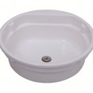 Round White Acrylic Sink Hand Wash Basin ф430*140mm Boat Caravan Camper GR-Y010B