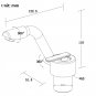 12V Electrical Folding Full Copper Cold Hot Water Faucet Tap RV Caravan GR-S038
