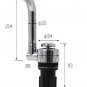 12V Electrical Folding Copper Cold Hot Water Faucet Tap Boat RV Caravan Camper