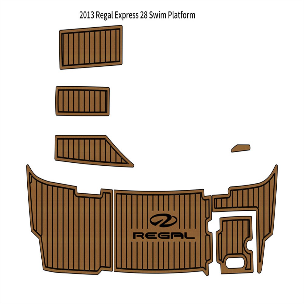 2013 Re-gal Express 28 Swim Platform Step Pad Boat EVA Foam Faux Teak Deck Floor