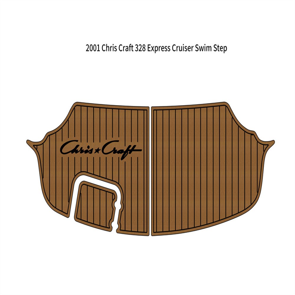 2001 Chris Craft 328 Express Cruiser Swim Step Boat EVA Faux Teak Deck Floor