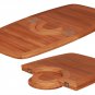 Boat Barrel Folding Teak Table Top Plain 570/900x500mm Marine Yacht RV Caravan