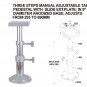 Aluminum Two Stage Adjustable Table Pedestal Base Mount 295-690mm Marine Boat RV
