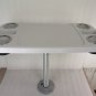White ABS Plastic Table Top With Table Leg 863x457x101mm Marine Boat Caravan RV