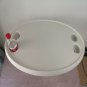 Boat Cockpit White ABS Plastic Oval Table Top 762x460mm 30x18.1 Inch Marine RV