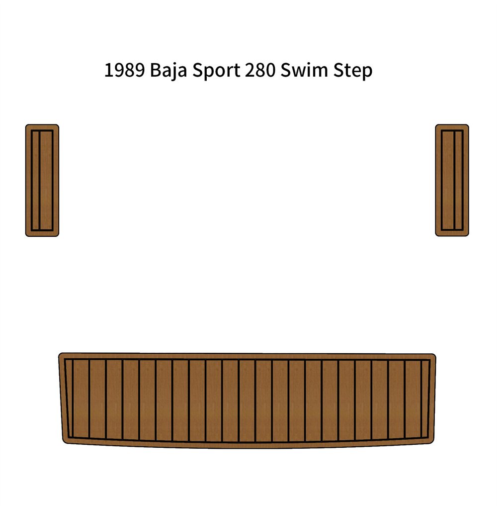 1989 Baja Sport 280 Swim Platform Step Mat Boat EVA Foam Teak Deck Flooring Pad