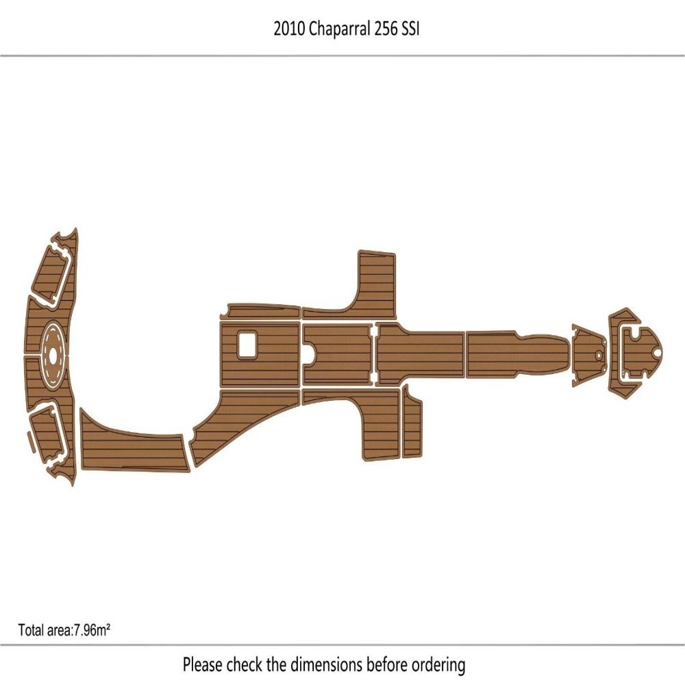 2010 Chaparral 256 SSI cockpit & Swim Platform 1/4" 6mm EVA Teak deck floor SeaDek MarineMat