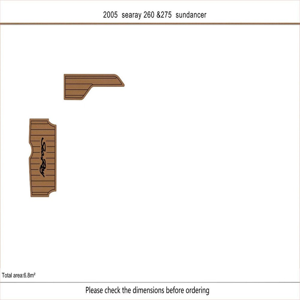 2005-2008 searay 260 sundancer cockpit Swim Platform Pads 6mm Teak Decking SeaDek MarineMat