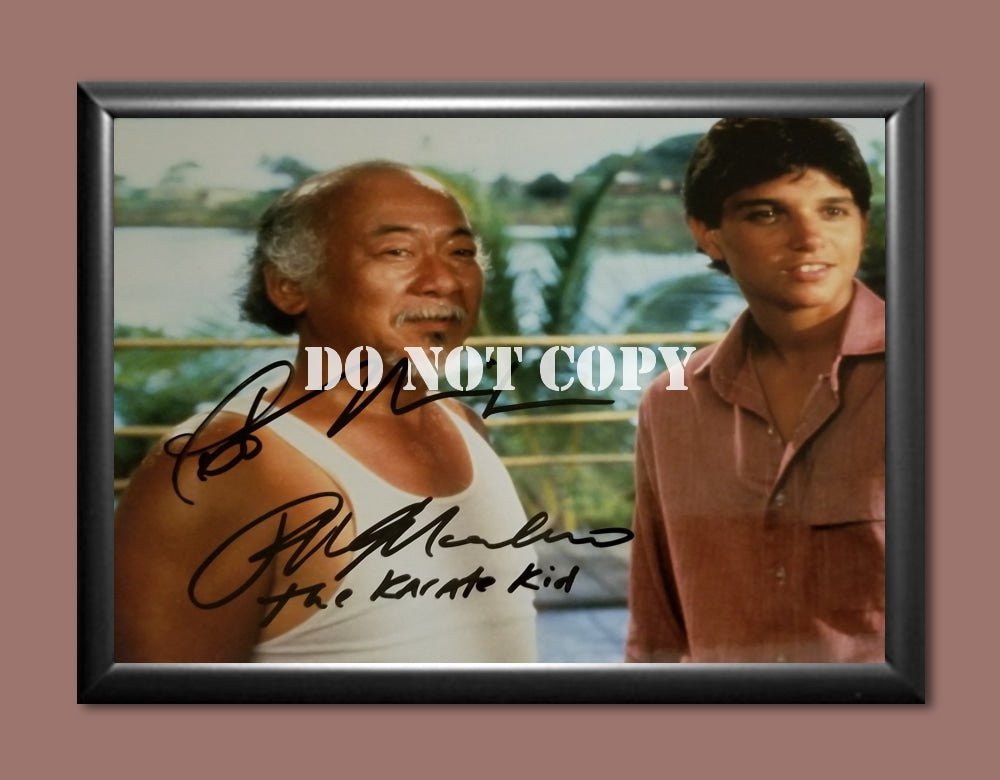 The Karate Kid Ralph Macchio Pat Morita Signed Autographed Photo Poster A4 8.3x11.7"" MO1903A4