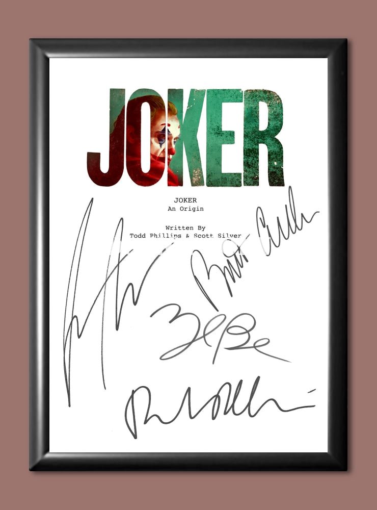 The Joker Cast Signed Autographed Photo Poster A4 8.3x11.7"" MO1741A4