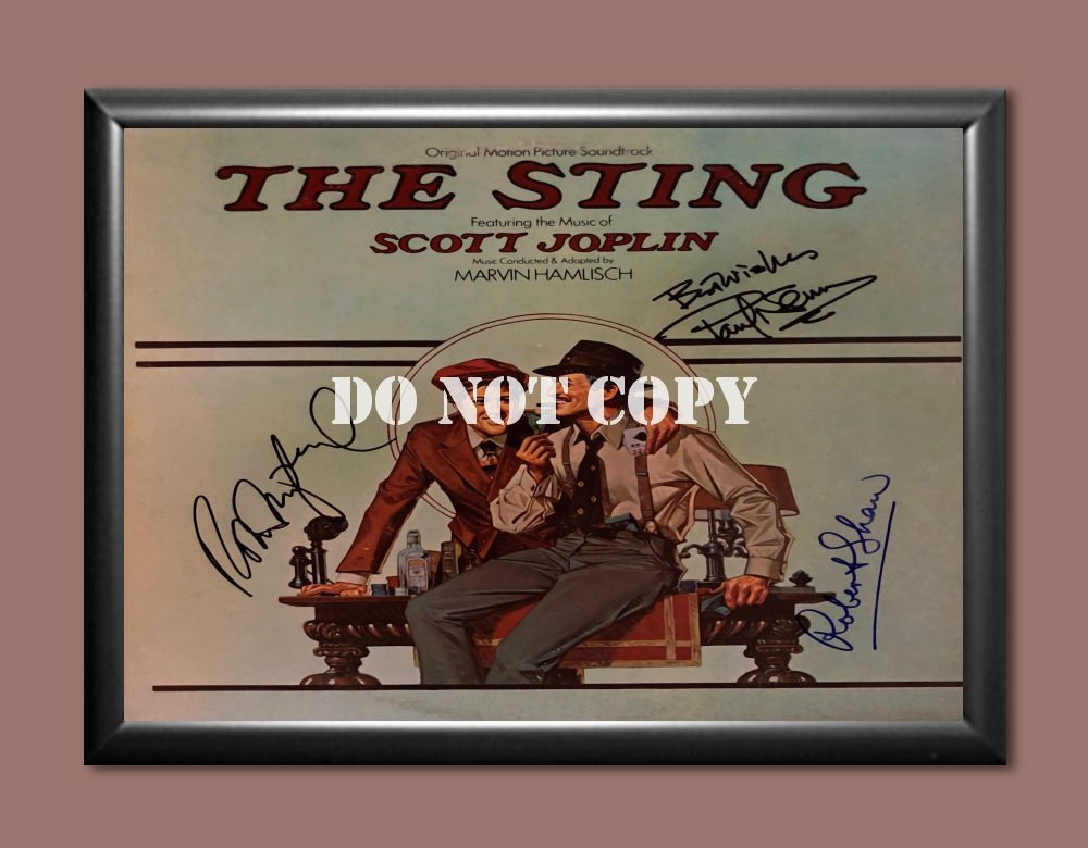 The Sting Cast Signed Autographed Photo Poster A4 8.3x11.7"" MO1731A4