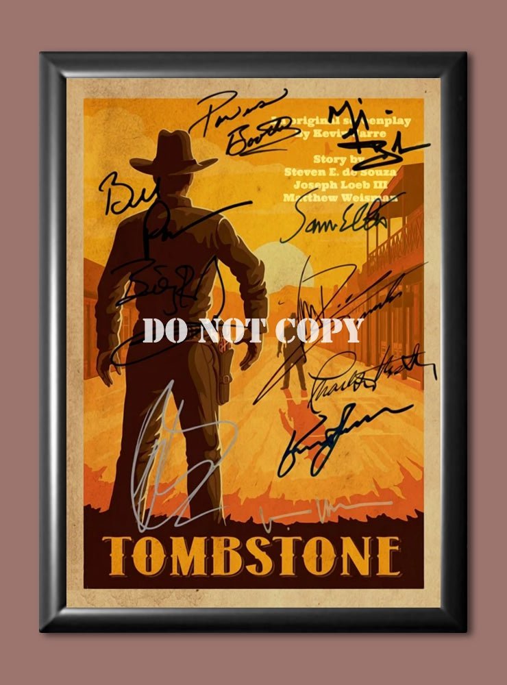 Tombstone Cast Signed Autographed Photo Poster A4 8.3x11.7"" MO1724A4