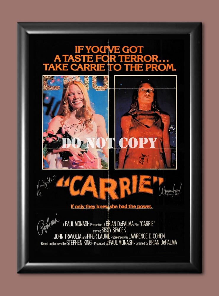 Carrie Cast Stephen King Sissy Spacek Signed Autographed Photo Poster A2 16.5x23.4"" MO1834A2