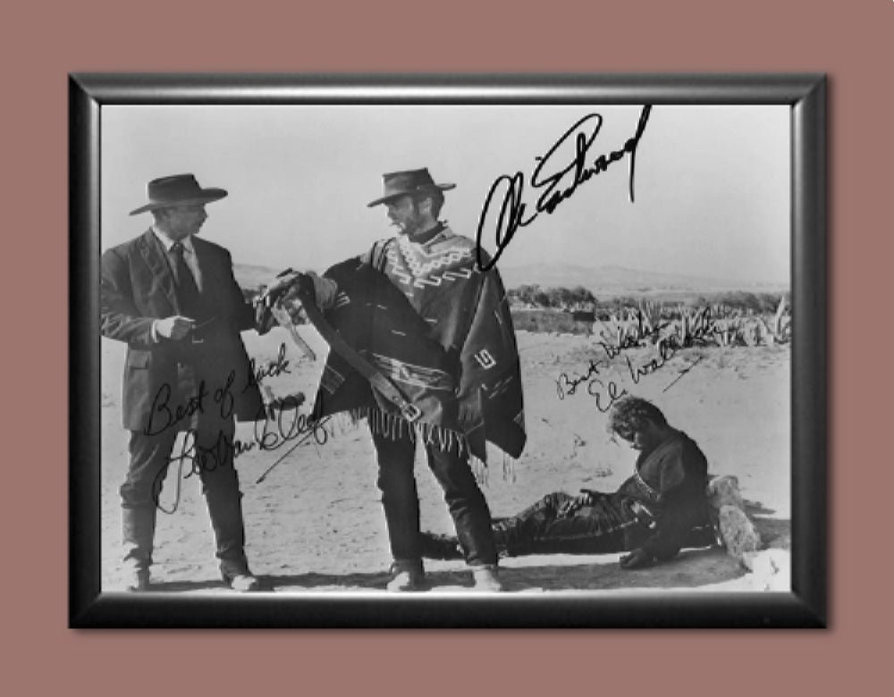 The Good Bad Ugly Cast Signed Autographed Photo Poster A4 8.3x11.7 ...