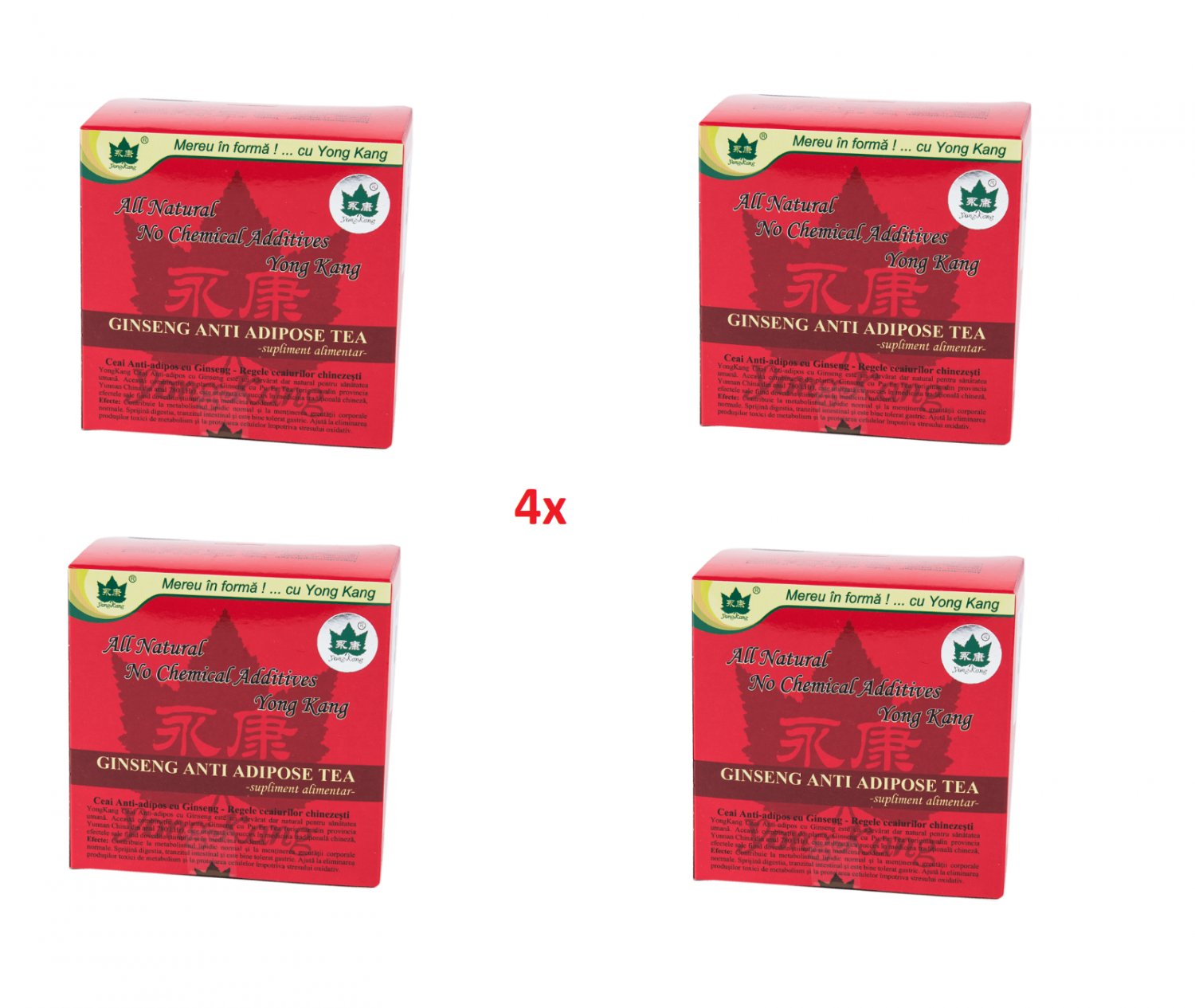 4 Boxes Yong Kang Ginseng Anti Adipose Tea