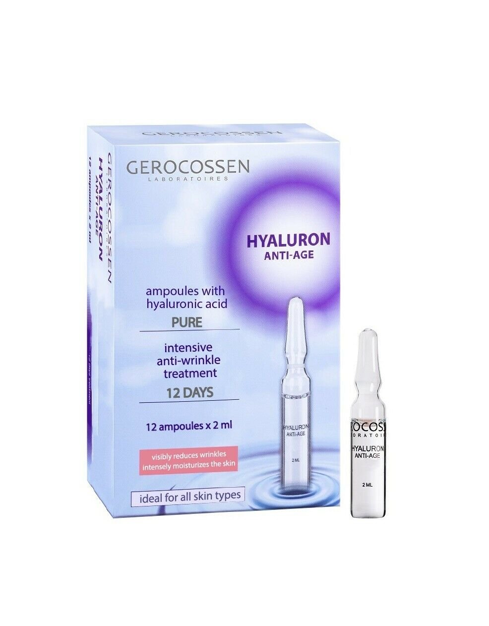 Gerocossen Vials Hyaluron Anti-Age With Pure Hyaluronic Acid 12 Vials x 2 ml