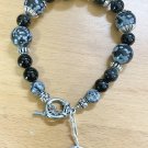 NEW Gemstone Bracelet Personalized Black Jade & Dalmatian FREE SHIPPING
