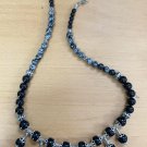 NEW Gemstone Necklace Black Onyx & Snowflake Obsidian FREE SHIPPING