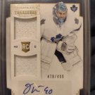 Jussi Rynnas Rookie ~Dual Jersey-Autograph~ on the Toronto Maple Leafs  309,478/499