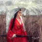 Ancient Chinese Woman Hanfu with Long Veil Painting-Signed Artwork-Digital Download