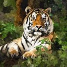 Resting Chinese Tiger signed Artwork-Digital Download