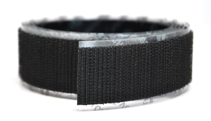 3" Wide VELCRO&Acirc;&reg; Brand Hook Side Only HIGH TACK Self Adhesive Black Strip- 1 YARD