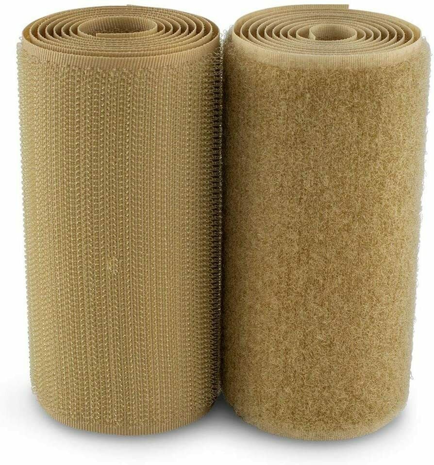 Velcro&Acirc;&reg; Brand 4" Beige Hook and Loop Set - SEW-ON TYPE - 12 INCHES - UNCUT