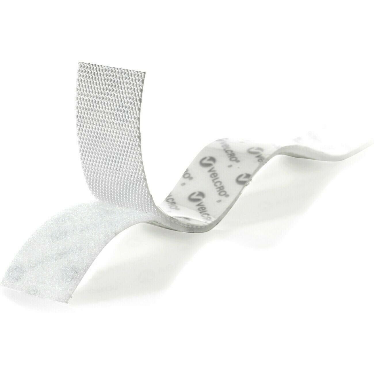 Velcro&Acirc;&reg; Brand 1" White Hook & Loop Set - HIGH-TACK Adhesive - 2 YARDS