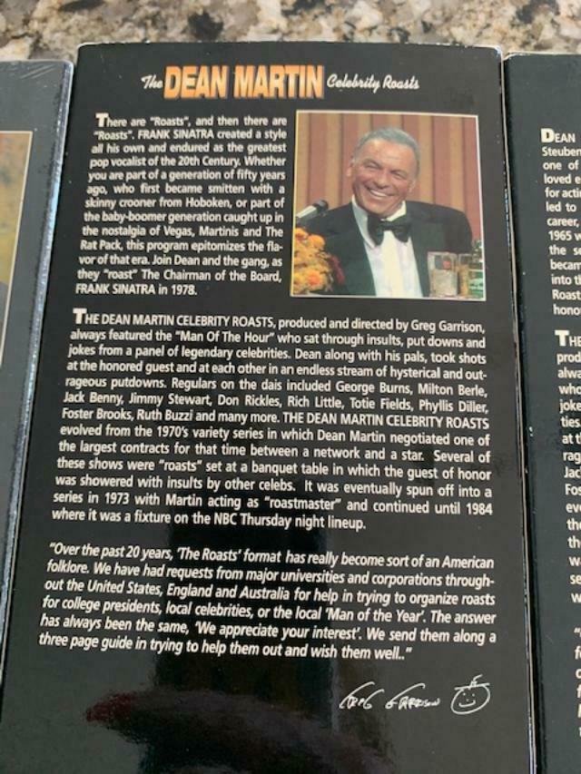 Dean Martin Celebrity Roasts Man of the Hour Frank Sinatra VHS tape