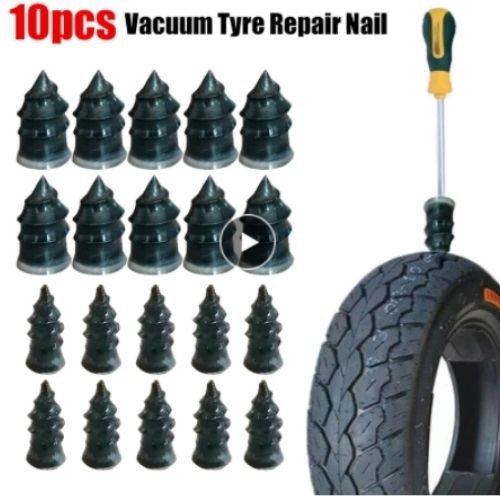 10PCS Car Tire Repair Nail Kit Vacuum Motorcycle Tubeless Rubber Puncture Films