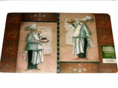 Fat French Bistro Chefs Comfort Mat Kitchen Rug